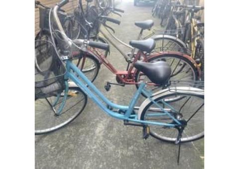 國產26吋單速淑女腳踏車出售,藍色及銀色那2台是24吋,功能正常順暢好騎一台1000元！