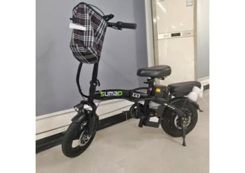 送給老婆的14吋折疊電動腳踏車,老婆不敢騎行上路,全新的沒有騎過一次,便宜出清了