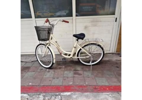 腳踏車(24吋車輪,單速,淑女車)
