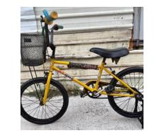 A280 二手20吋單速ST BMX黃色帶籃子腳踏車 - 1/1