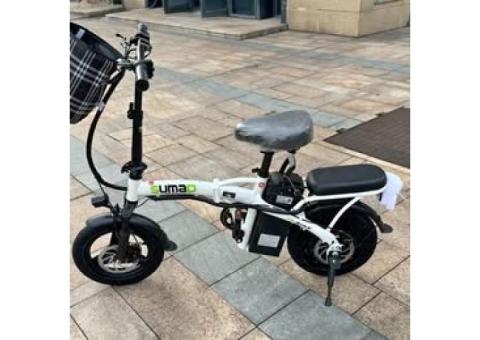 清倉!清倉!便宜賣!14寸折疊電動自行車 電動車 腳踏車 鋰電池 純電續航60公里 車身鋁合金一體輪 保固一年 免上牌電池可拆卸充電 #宜蘭 新竹可面交