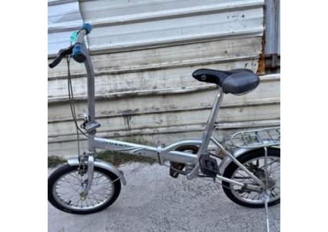 B105 二手16吋單速捷安特GIANT銀色折疊腳踏車
