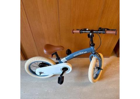 全新 Q play Miniby多功能兒童自行車14吋(滑步車 腳踏車 輔助輪) 已組裝好 僅在家中試騎