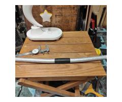 早期絕版腳踏車鋁合金刻花車把長56公分，管徑25.4mm