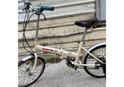 B104 二手20吋6段速Ruddy Dax白色折疊腳踏車