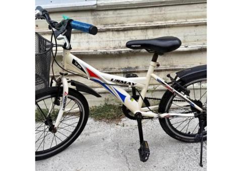 C99 二手20吋單速USMAY YS201白色帶籃子兒童腳踏車