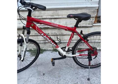 A141二手26吋24段速SHIMANO變速 FLYING HORSE紅白色鋁合金腳踏車