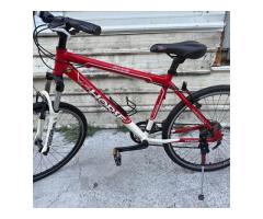 A141二手26吋24段速SHIMANO變速 FLYING HORSE紅白色鋁合金腳踏車