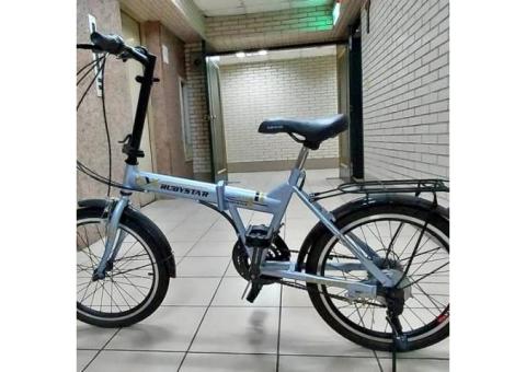 (全新) RUBYSTAR 20吋 折疊變速腳踏車 自行車 淺藍色