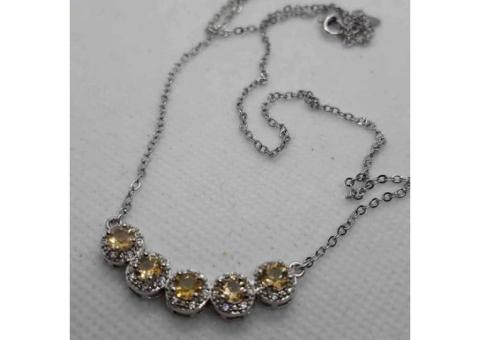 黃水晶設計款項鍊