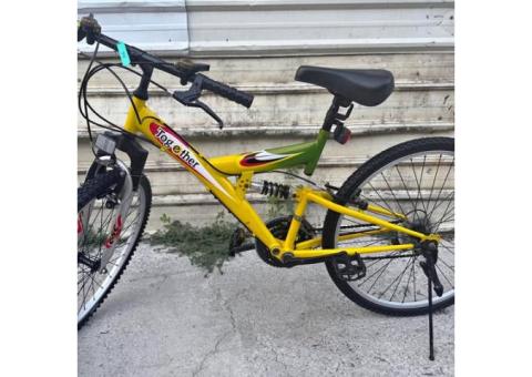 A163二手26吋18段速together 黃綠色避震腳踏車