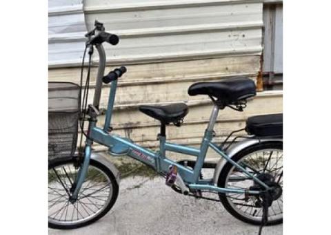 B96二手20吋6段速Yeong jyi Ming藍色子母折疊腳踏車