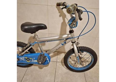 售兒童14吋腳踏車，無輔助輪跟側駐