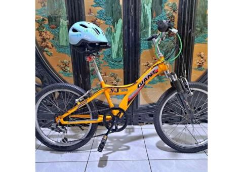 捷安特20吋shimano 6速避震兒童腳踏車適合身高120_130附燈鎖安全帽桃園自取