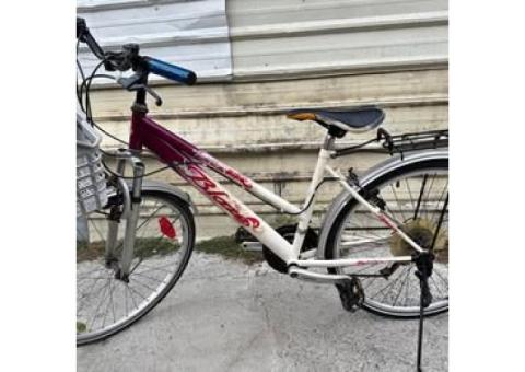 A273 二手26吋21段速BLAZE紫白色帶籃子帶後座腳踏車